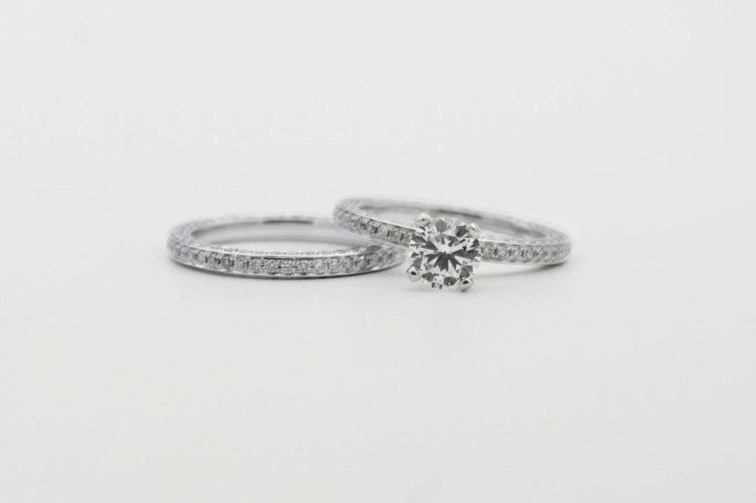 Three stone engagement ring